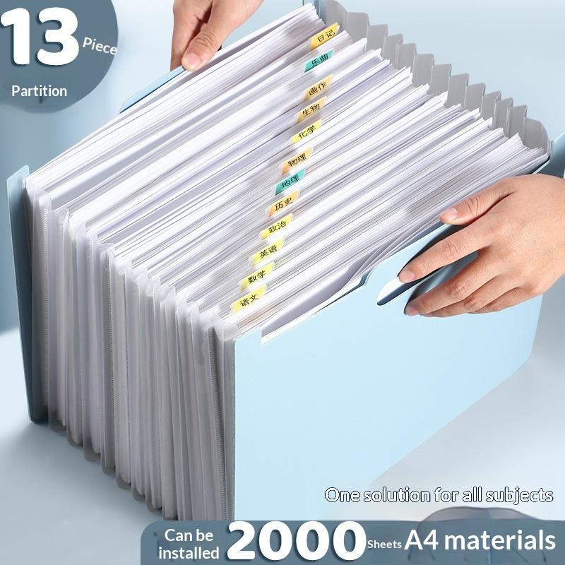 Expandable Accordion File Folder 13 Pockets - 13 Kantong, Folder Berkas Model Akordeon