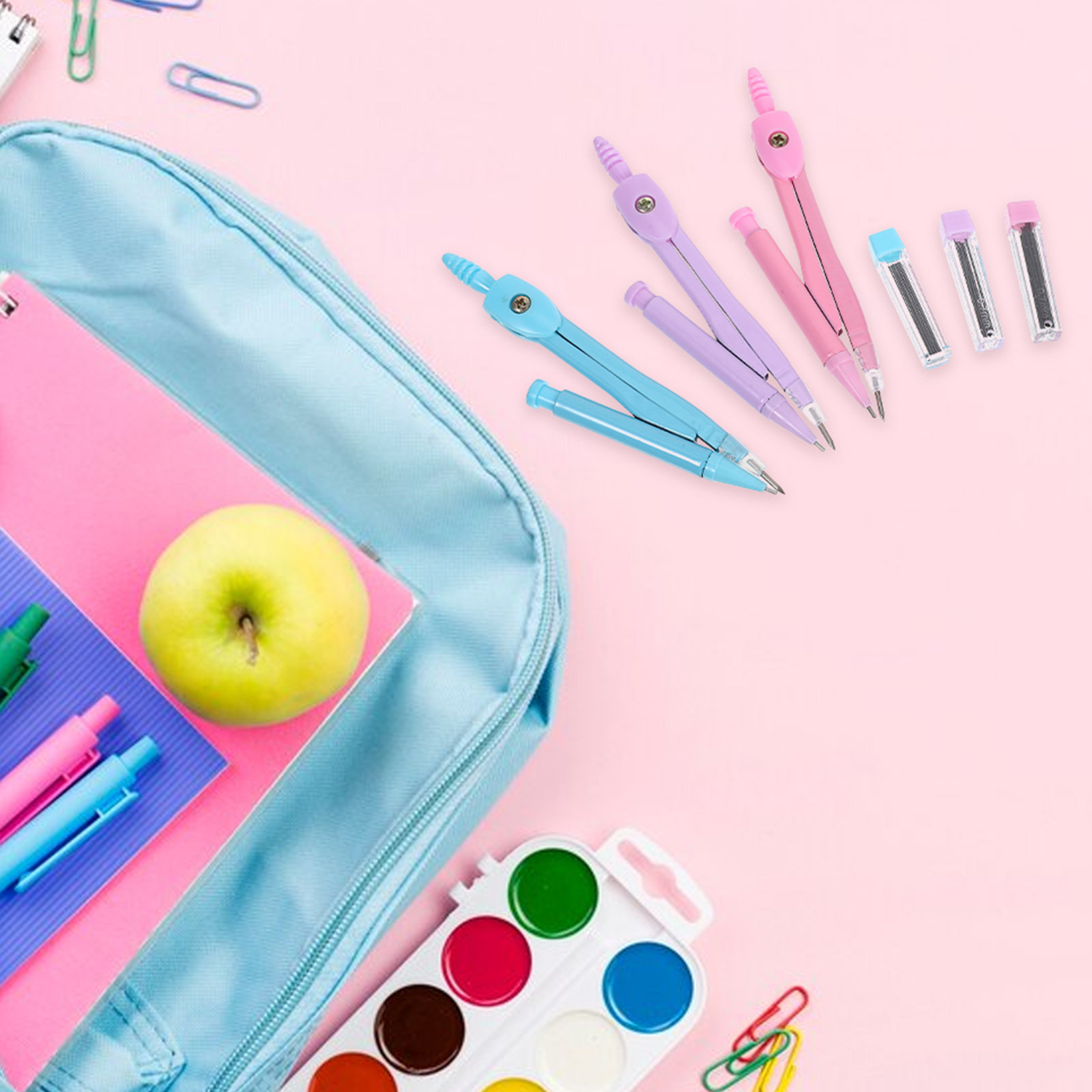 Math Geometry Set With Compass - Alat Geometri untuk Menggambar dengan Kompas,