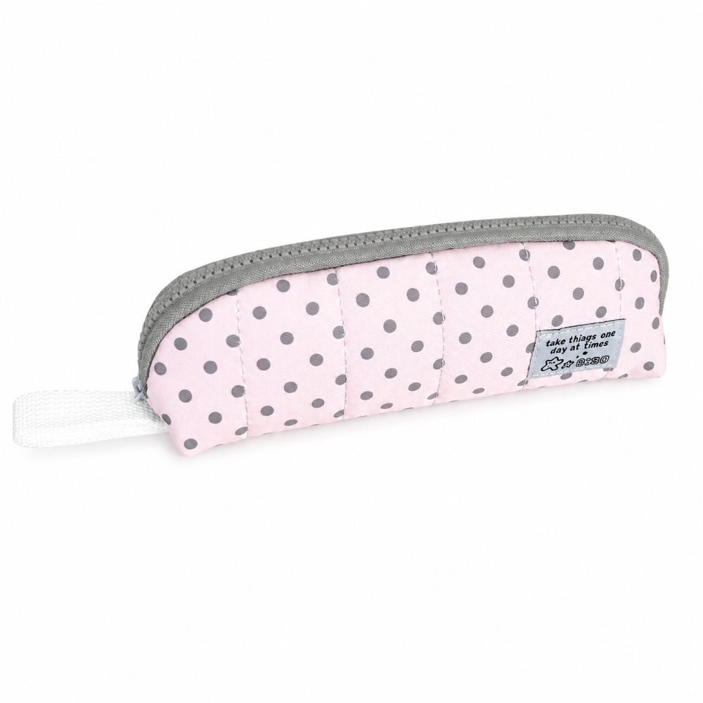Kotak Pensil Bermotif Polkadot - Aesthetic Large Pencil Case Pouch ulasan dan harga
