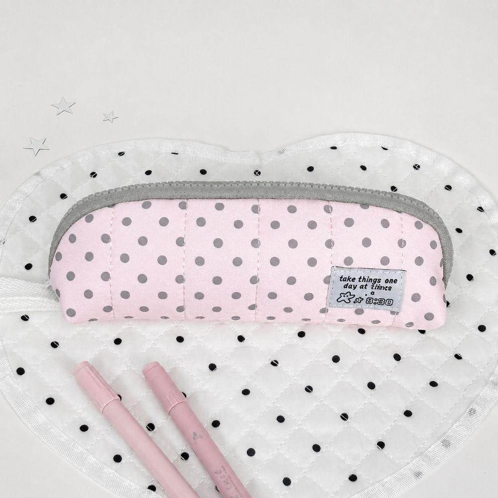 Kotak Pensil Bermotif Polkadot - Aesthetic Large Pencil Case Pouch ulasan dan harga