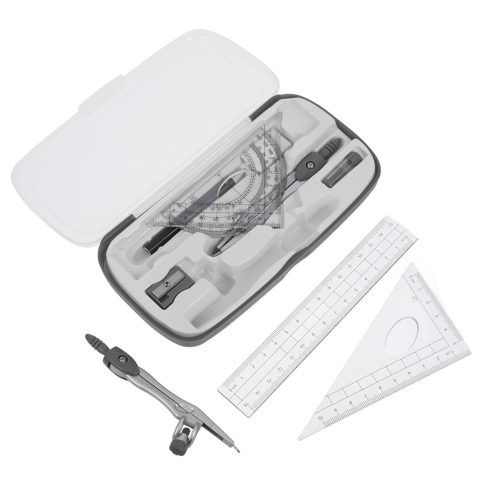 1 Set Alat Gambar Geometri den - Math Geometry Set With Compass ulasan dan harga