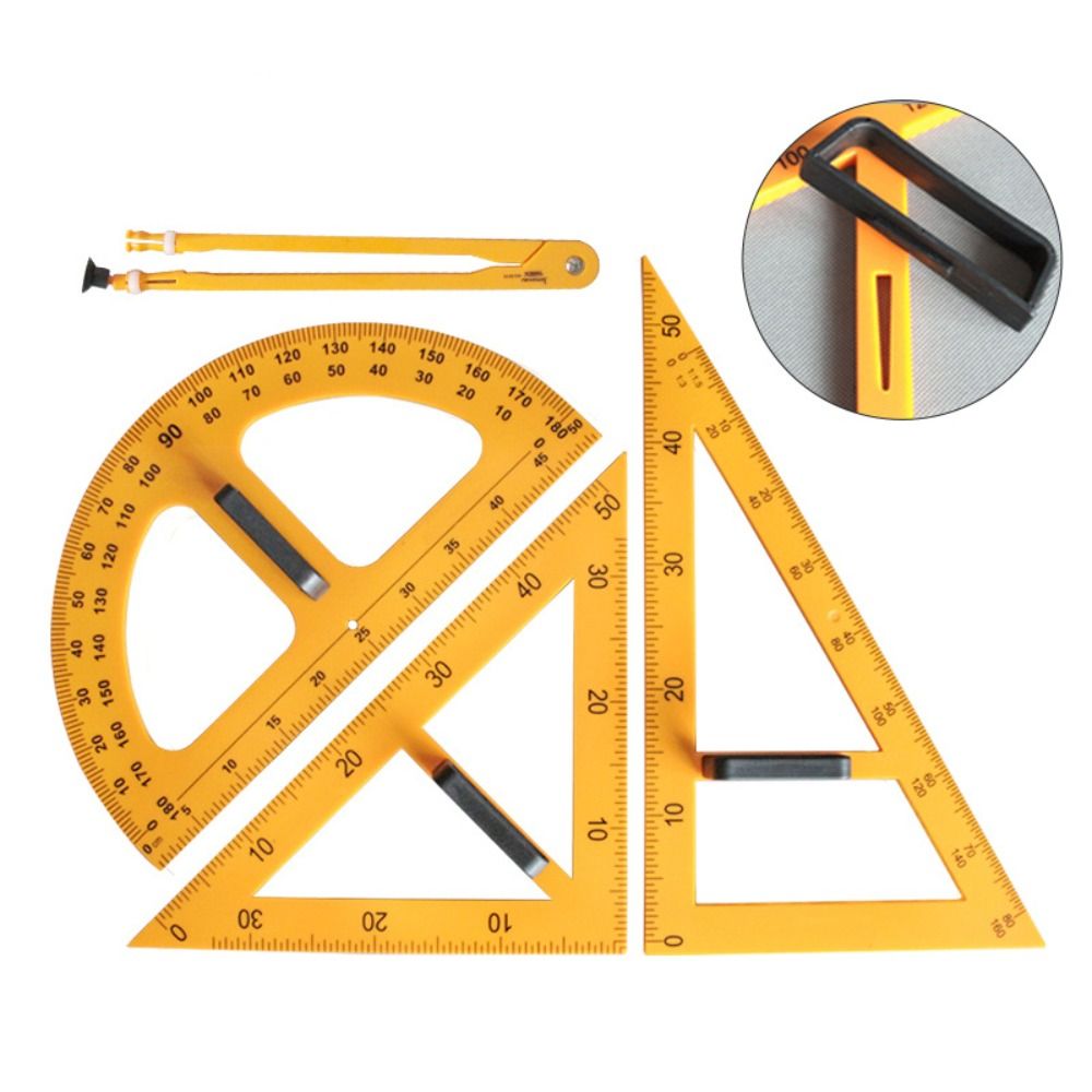 Penggaris Segitiga Besar Tahan - Math Geometry Set With Compass ulasan dan harga